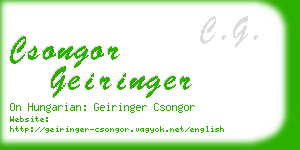 csongor geiringer business card